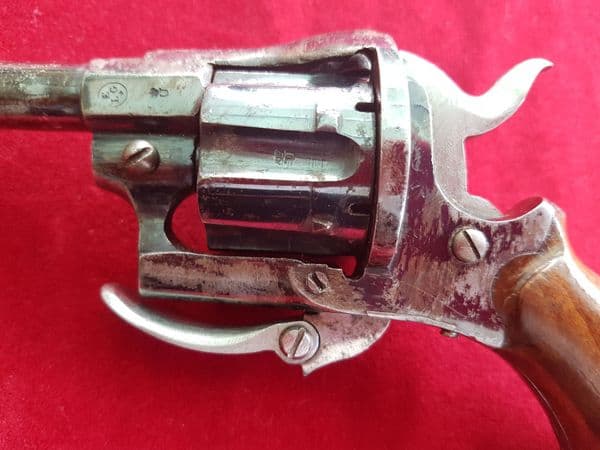 X X X  SOLD  X X X  7mm pin-fire revolver. The frame stamped with Liege proof mark. Ref 1274.